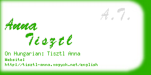 anna tisztl business card